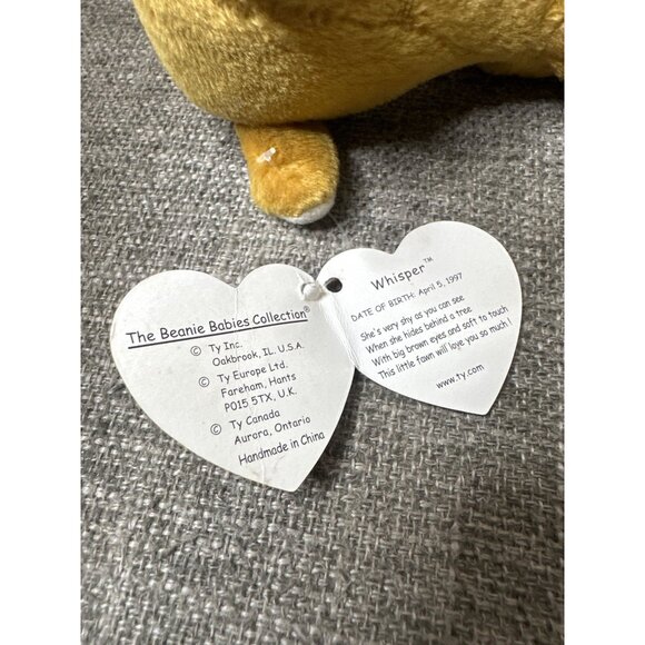 Ty Beanie Babies Whisper Deer Plush Toy - Picture 9 of 10